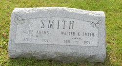 Alice Sophia <I>Adams</I> Smith 