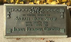 Sarah Jane <I>Shaw</I> Crozier 