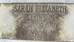 Sarah Elizabeth <I>Tomlinson</I> Robinson 