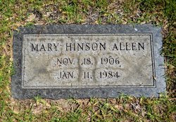 Mary <I>Hinson</I> Allen 