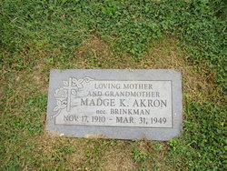 Madge K <I>Brinkman</I> Akron 
