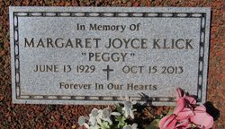 Margaret Joyce “Peggy” <I>Stratemeyer</I> Klick 