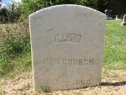 Mary Ann <I>Bentley</I> Akin Church 