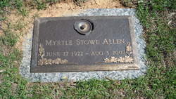 Myrtle <I>Stowe</I> Allen 