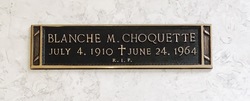 Blanche Mary <I>Neveau</I> Choquette 