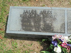 Sarah <I>Ables</I> Barnes 