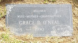 Grace D <I>Totten</I> O'Neal 