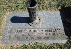 Frances D. <I>Welty</I> Anderson 