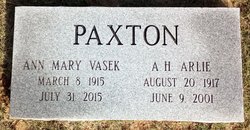 Ann Mary <I>Vasek</I> Paxton 
