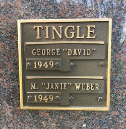 Mary “Janie” <I>Weber</I> Tingle 