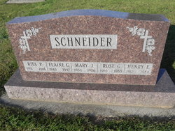 Rose G <I>Wendel</I> Schneider 