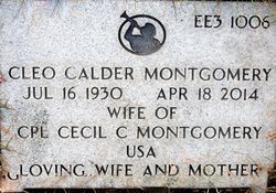 Cleo Maureen <I>Calder</I> Montgomery 