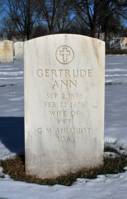Gertrude Ann <I>Jeffries</I> Ahlquist 