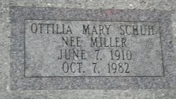 Ottilia Mary <I>Miller</I> Schuh 