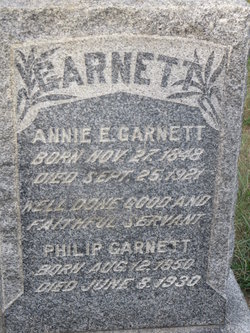 Annie E. <I>Taylor</I> Garnett 