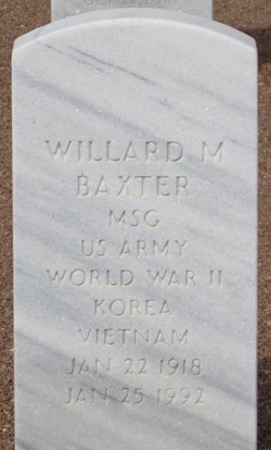 Willard M Baxter 