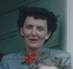 Serena Jeanette “Rena” <I>Sorelle</I> Purvis 