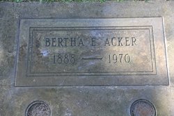 Bertha E. <I>Whitinger</I> Acker 