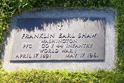 PFC Franklin Earl Shaw 
