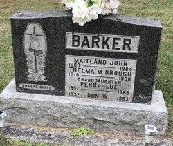 Thelma M <I>Brough</I> Barker 