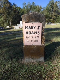 Mary Jane “Mollie” <I>Hughes</I> Adams 