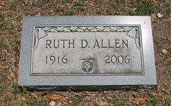 Ruth Dean <I>Holtsclaw</I> Allen 