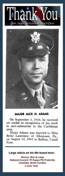 Maj Jack Nolen Adams 
