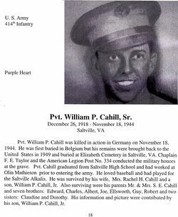 PVT William Pershing Cahill 