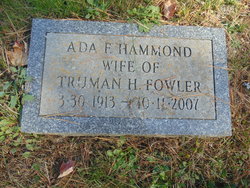 Ada F. <I>Hammond</I> Fowler 