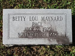 Betty Lou <I>Maynard</I> Pace 