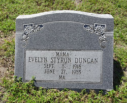 Evelyn Mae <I>Styron</I> Duncan 
