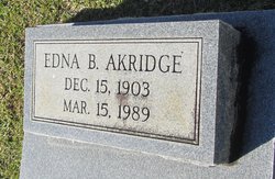 Edna <I>Brinson</I> Akridge 