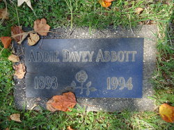Adeline Emelyn “Addie” <I>Davey</I> Abbott 