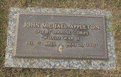 Corp John Michael “Mike” Appleton 