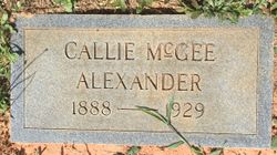 Callie Lou <I>McGee</I> Alexander 