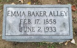 Emma Jane <I>Baker</I> Alley 