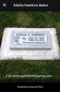 Adelia Elizabeth <I>Hawkins</I> Baker 