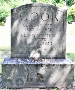 Jennie V. <I>Waters</I> Cook 
