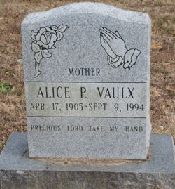 Alice P Vaulx 