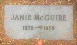 Hannah Jane “Janie” <I>Jones</I> McGuire 