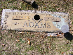 Alice Lucille <I>Hudler</I> Adams 