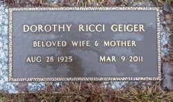 Dorothy Jane <I>Ricci</I> Geiger 