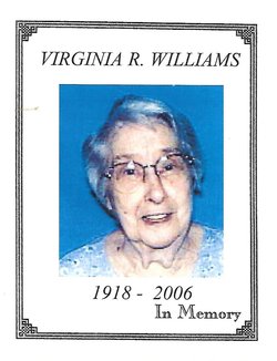 Virginia Ruth <I>Cook</I> Williams 