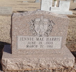Jennie Mae <I>Boyd</I> Harris 