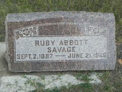 Ruby H. <I>Abbott</I> Savage 