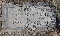 Mary Rosa Nettie Albritton 