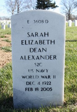 Sarah Elizabeth <I>Dean</I> Alexander 