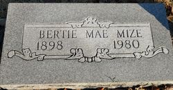 Bertie Mae <I>Adams</I> Mize 