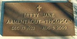 Betty Jane <I>Randall</I> Armentrout-Thompson 