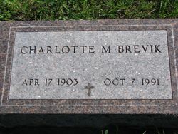 Charlotte M “Lottie” <I>Ende</I> Brevik 